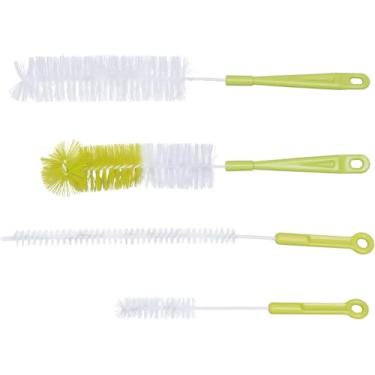 Imagem de Conjunto de 4 pincéis de limpeza de garrafas, 4 pincéis diferentes para limpeza interna, chaleiras, garrafas de água, jarros de café, jarros de suco, produtos de limpeza para máquina de café expresso
