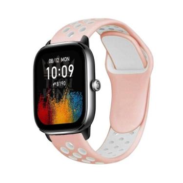 Imagem de Pulseira Furadinha Sport Amazfit Gts 4 Mini + Película 3d - TechKing, 