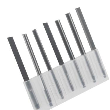 Imagem de Luo ke 7 peças de facas de entalhe de aço de tungstênio, ferramentas de gravação de joias, brocas de corte para máquina de gravação de impacto pneumático, ferramenta de joias