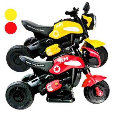 Imagem de Moto Esportiva Elétrica Infantil Bivolt Som Música Luz Farol Buzina Pe