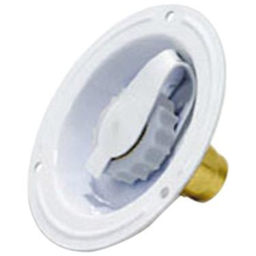 Imagem de Valterra Products, Inc. A01-0176VP Entrada de água embutida cardada branca metálica