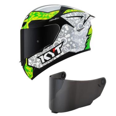 Imagem de Capacete Kyt Tt Course Arbolino Cinza e Mais Viseira Fumê Cor:;Tamanho:58;Gênero:Masculino-Masculino