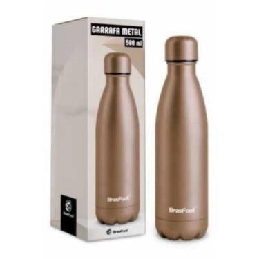 Imagem de Garrafa Termica Metal Neo 500ml Dourado Acetinado - Brasfoot