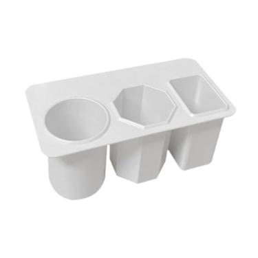 Imagem de YWJLQH Organizador de mesa para mesa, organizador leve para mesa, porta-esmaltes e maquiagem, prático com 3 compartimentos, caixa para casa, Preto