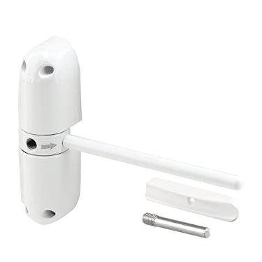 Imagem de Prime-Line Fecho de porta de mola de segurança KC10HD – Fácil de instalar para converter portas articuladas em autofechamento – Construção fundida, 11,4 cm, branco, sem mãos (embalagem única)
