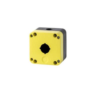 Imagem de PQ01K Caixa Para Botoeira e Comando 1 Furo  Tampa Cor Amarela 74mmX74m