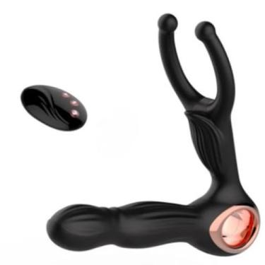 Imagem de Estimulador De Próstata Texturizado Com Estimulador 10 Modos De Vibração Brinquedo Erótico