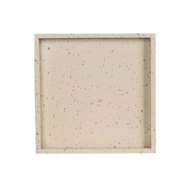 Imagem de Prato de Flores Bandeja de drenagem de plantas quadradas de estilo moderno, pires de vaso de flores de resina sintética para sala de estar e varanda Vaso(Beige,XX-Large)