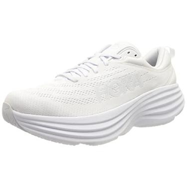 Imagem de HOKA ONE ONE Bondi 8 Tênis feminino, Branco/Branco, 34