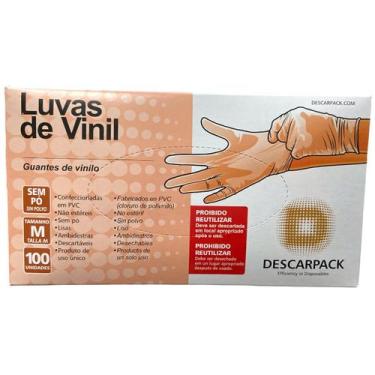Imagem de Luva De Vinil Sem Pó 100un - Descarpack M