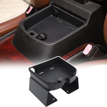 Imagem de Cofre de trava de console central compatível com Cadillac Escalade 2007-2014, cofre de apoio de braço de liga de alumínio com código combo de 3 dígitos, armazenamento interno organizador de segurança