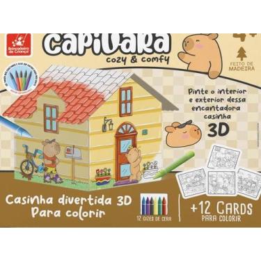 Imagem de Casinha p/ colorir capivara cozy & comfy - brincadeira de criança - BR