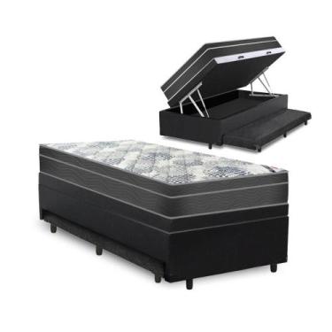 Imagem de Box Baú e Auxiliar + Colchão Ortobom ISO SuperPocket - 88cm