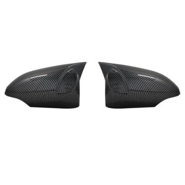 Imagem de Para toyota para corolla 2014 2015 2016 2017 2018 retrovisor do carro espelho lateral capa asa tampa exterior adesivo porta vista traseira caso guarnição(Carbon)