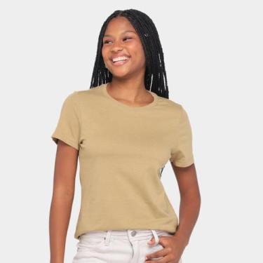 Imagem de Camiseta Hering Básica Feminina, Marrom, M