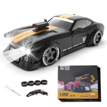 Imagem de WOWOBONTOY RC Drift Car with Three LED Headlights, 1/32 Scale 4WD 30 KM/H High Speed Electric Mini Racing Sports Car Model with 32-Bit Chip and ESP Gyro, Remote Control Vehicle for Adult