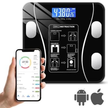Imagem de Balança Digital Medidora Corporal Bioimpedância Profissional APP Bluetooth Digital Linha Premium M5 Armarinhos