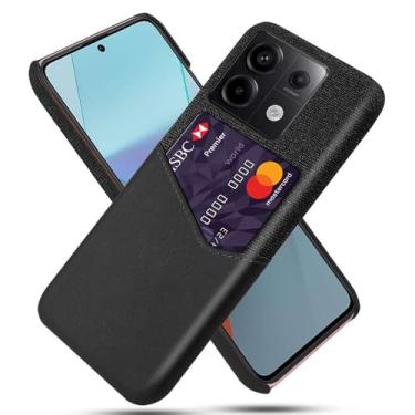 Imagem de Capa para Xiaomi Redmi Note 13 PRO,Tela e tampa de couro PU,Antideslizante,360°cobertura completa à prova de choque com 1 slot de cartão atrás,Prevenção de queda-Black