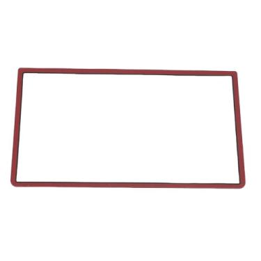 Imagem de Asixxsix Tampa superior da lente da moldura do ecrã, tampa da lente da moldura do ecrã em resina 3Pcs Protetor de ecrã à prova de desgaste com toque mais suave para o novo 3DS XL (vermelho)