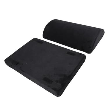Imagem de Yosoo A Apoio de pé Ajustável, Descanso de pé de Esponja Premium Com Espuma de Memória, Design Clássico Preto, Forma de Semi -cilindro Ergonômico, para Escritório, Casa, Viagens Com