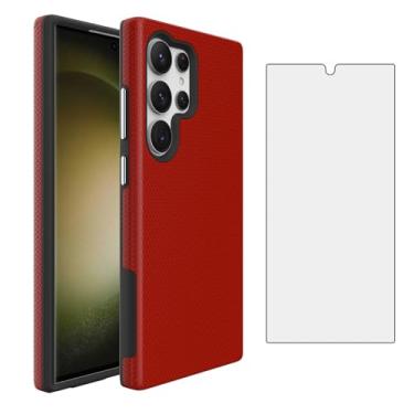 Imagem de Furill Capa de celular para Samsung Galaxy S24 Ultra 5G com protetor de tela de vidro temperado Slim Hybrid Heavy Duty Hard Rugged Shockproof Protective Cell Cover S24Ultra 24S S 24 24Ultra feminino