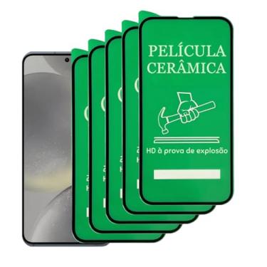 Imagem de Kit 5 Películas Cerâmica Premium Para Samsung Galaxy S24 Plus Anti Riscos, Não Quebra e Alta Proteção