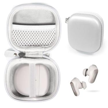Imagem de CaseSack Capa Para Novos Fones De Ouvido Bose Quietcomfort Ultra Wireless Com Cancelamento Ruído, Intra-Auriculares Earbuds Ii (Branco Fumê)