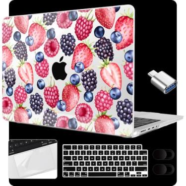 Imagem de MEEgoodo Capa para M4 MacBook Pro de 16 polegadas 2024 2023 2021 (A3403/A3186/A2991/A2780/A2485) M3 M2 M1 Pro/Max Chip, capas rígidas para laptop com capa de teclado e filme trackpad, estampa de