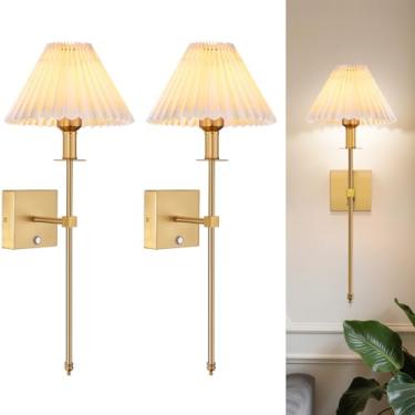 Imagem de TYhogar Conjunto De Duas Arandelas Parede Recarregáveis Operadas Por Bateria Com Potência 8000 Mah E Sem Fio Regulável Para Quarto Sala Estar, Lâmpada Vintage Incluída