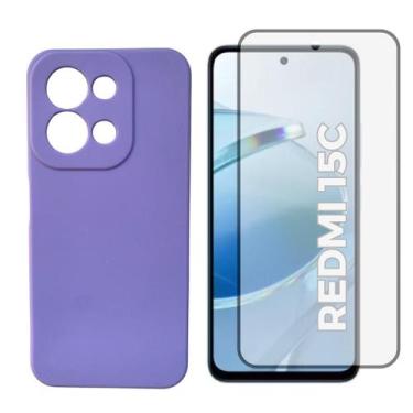 Imagem de Capa Silicone + Película de Vidro 3D Para Xiaomi Redmi 15c - Generica,