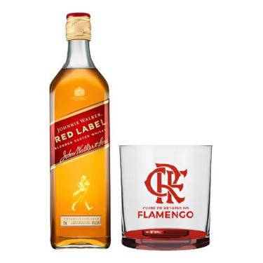 Imagem de Presente Kit Red Label + Copo Personalizado Time Do Coração Flamengo -