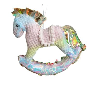 Imagem de Fancyes Pingentes de árvore de Natal Estatuetas de Natal Artes Enfeites Pendurados Decoração de Natal para Ano Novo Vitrine de Loja Mesa Aniversário, Estilo H, Tamanho real