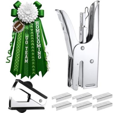 Imagem de Fullhawl Grampeador resistente com conjunto de 1000 grampos e removedor de grampos, alça Ez Squeeze, suprimentos para mães de volta às aulas para festas de fim de ano, material padrão 24/6 de metal