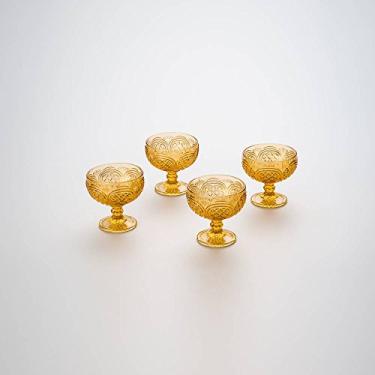 Imagem de Conjunto de Taças para Sobremesa Paty Âmbar - 4 Peças - 280 ml - em Vidro - Bon Gourmet