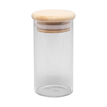 Imagem de Porta Mantimento Wolff 120ml Vidro Borossilicato com Tampa Bambu Elegante 