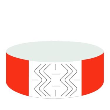 Imagem de Pulseiras de papel descartáveis, 800 unidades, 16 cores, impermeável, para eventos, identificação hospitalar, festa (vermelho)