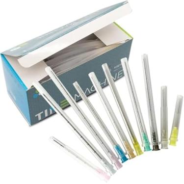 Imagem de Agulha de micro cânula de ponta cega para rosto e corpo, 50 peças (22G 70 mm)