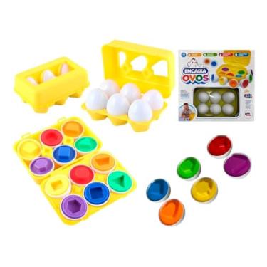 Imagem de Brinquedo Educativo Montessori Infantil Caixa de Ovos Encaixe