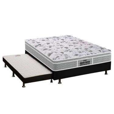Imagem de Cama Box C/Auxiliar Casal: Colchão Ortopédico Probel D45 Ep Guarda Costas Plus + Base Black(138X188)