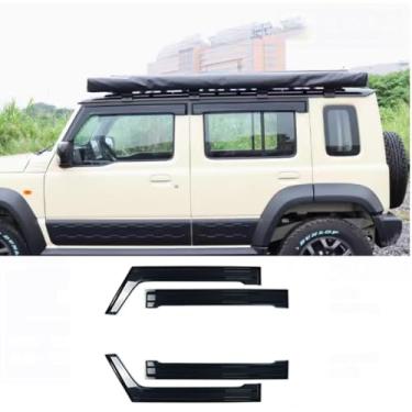 Imagem de Protetor de chuva para janela lateral do carro, para Suzuki Jimny 4 portas 2013-2025, janela lateral de acrílico, protetor de chuva e proteção contra chuva