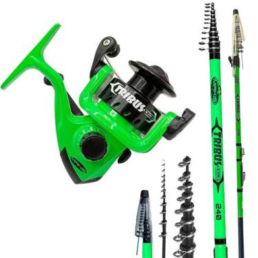 Imagem de Molinete Ultra Light Verde Drag 3kg Vara Telescópica Tribus - MAKIS FI