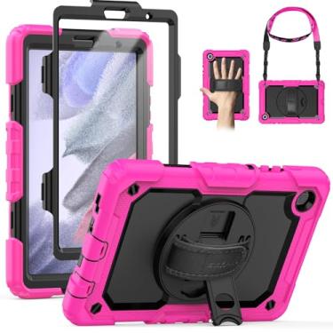 Imagem de SEYMAC Capa infantil para Samsung Galaxy Tab A7 Lite 8,7 polegadas (SM-T220/ T225/ T227), capa protetora de corpo inteiro resistente à prova de choque com protetor de tela, suporte giratório, alça de