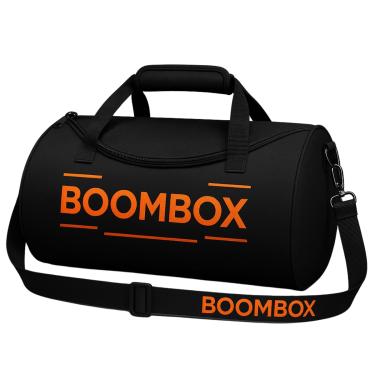 Imagem de Case Bolsa Capa Protetora Compatível com Caixa de Som Boombox 2 3 Impermeável com Bolso para carregador acessórios, Alça de mão reforçado e Alça de Ombro (Logo Boombox Laranja)