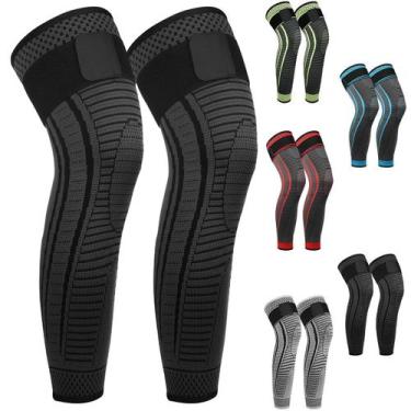 Imagem de Mangas de compressão Ruilaibao Full Leg Support, pacote com 2, pretas