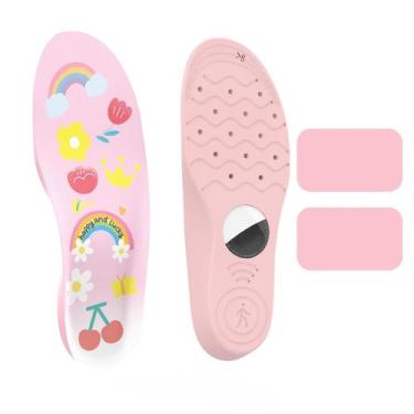 Imagem de Palmilhas de sapatos Sifemp Airtag Hidden Holder Kids Pink Rainbow