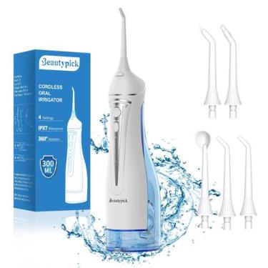 Imagem de Water Dental Flosser Beautypick Portable Cordless 300ml branco