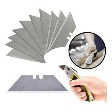 Imagem de Lâminas Estilete Trapezoidal Refil Profissional Kit Com 10 - Fertak