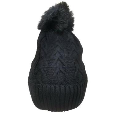 Imagem de Touca Inverno Feminina Forrada lisa Grosso Pompom para Frio - HHW, Pre