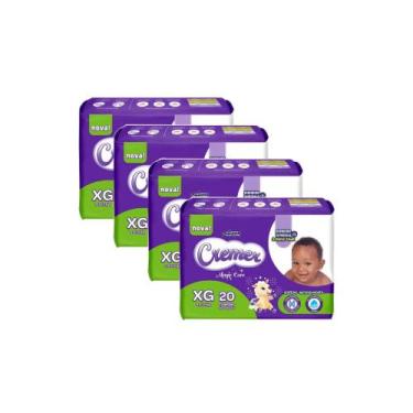 Imagem de Kit Fralda Cremer Jumbinho - Tam XG - 80 fraldas/ tiras - OFERTA