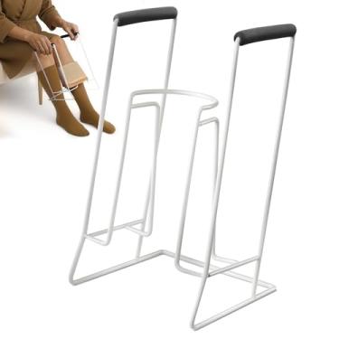 Imagem de Mars Wellness Ferramenta de auxílio de meia Donner para meias de compressão masculinas ou femininas - Design de metal forte com aderência de espuma macia - Kit de quadril para facilitar o uso com